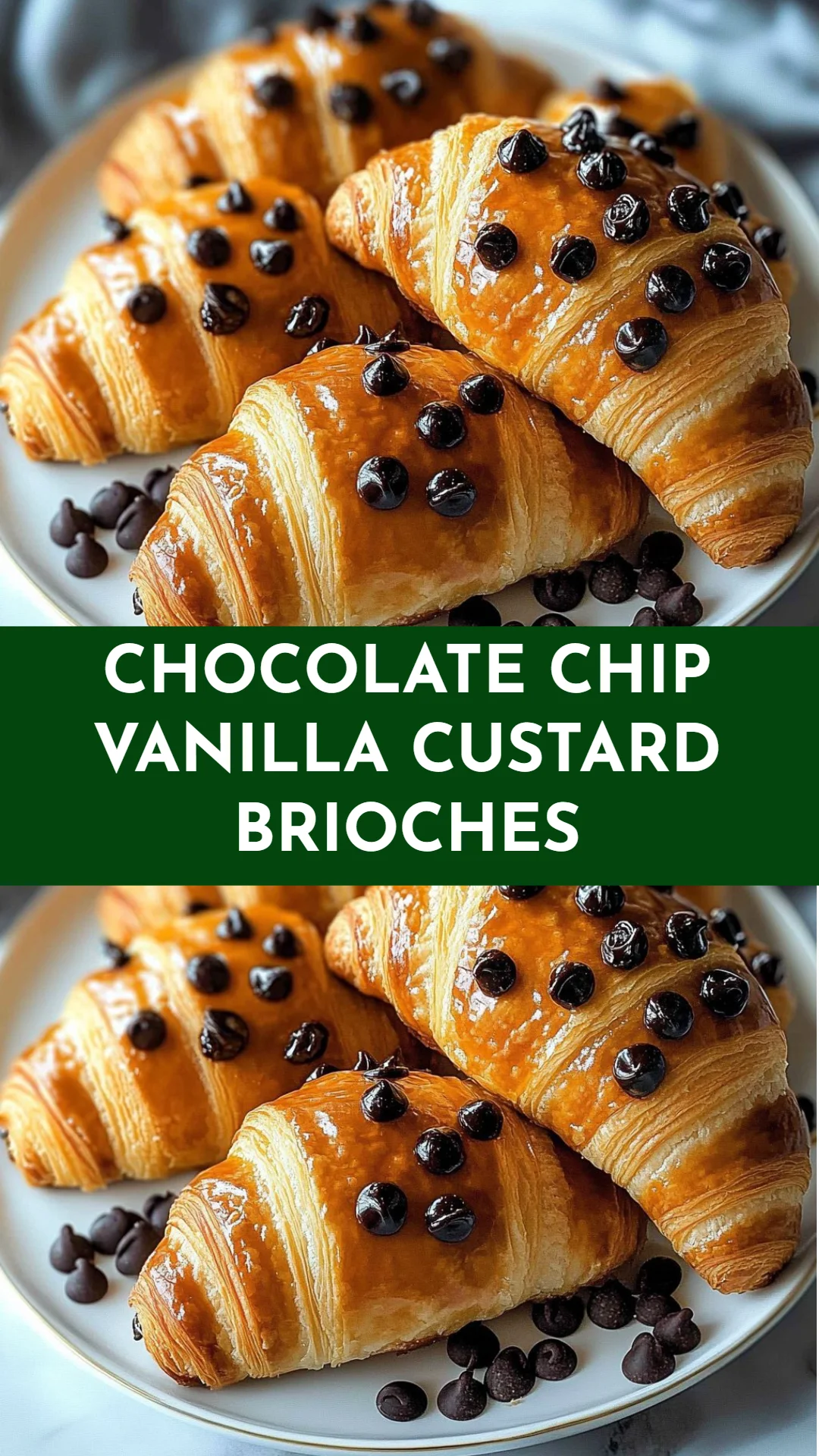 Chocolate Chip Vanilla Custard Brioches