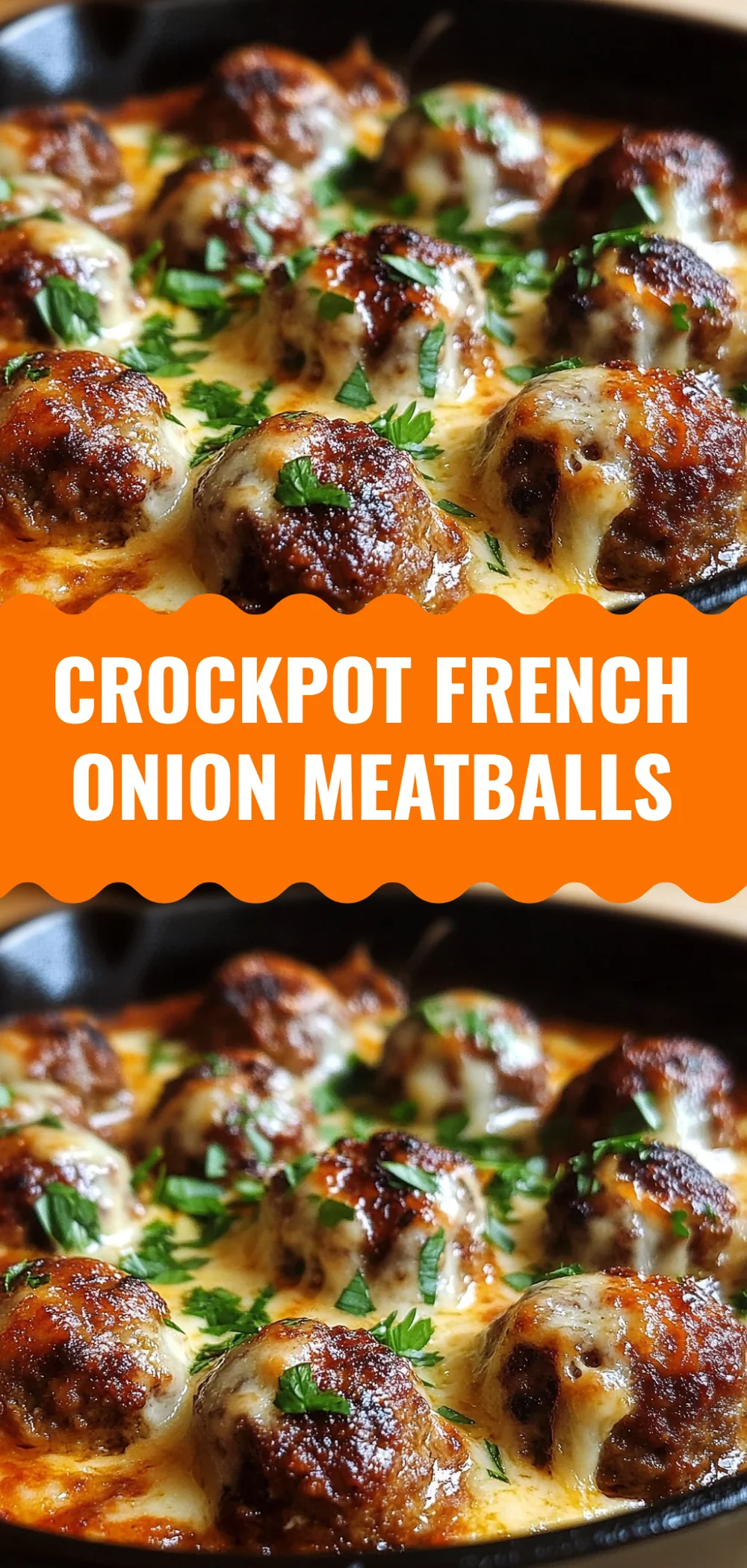 Crockpot French Onion Meatballs