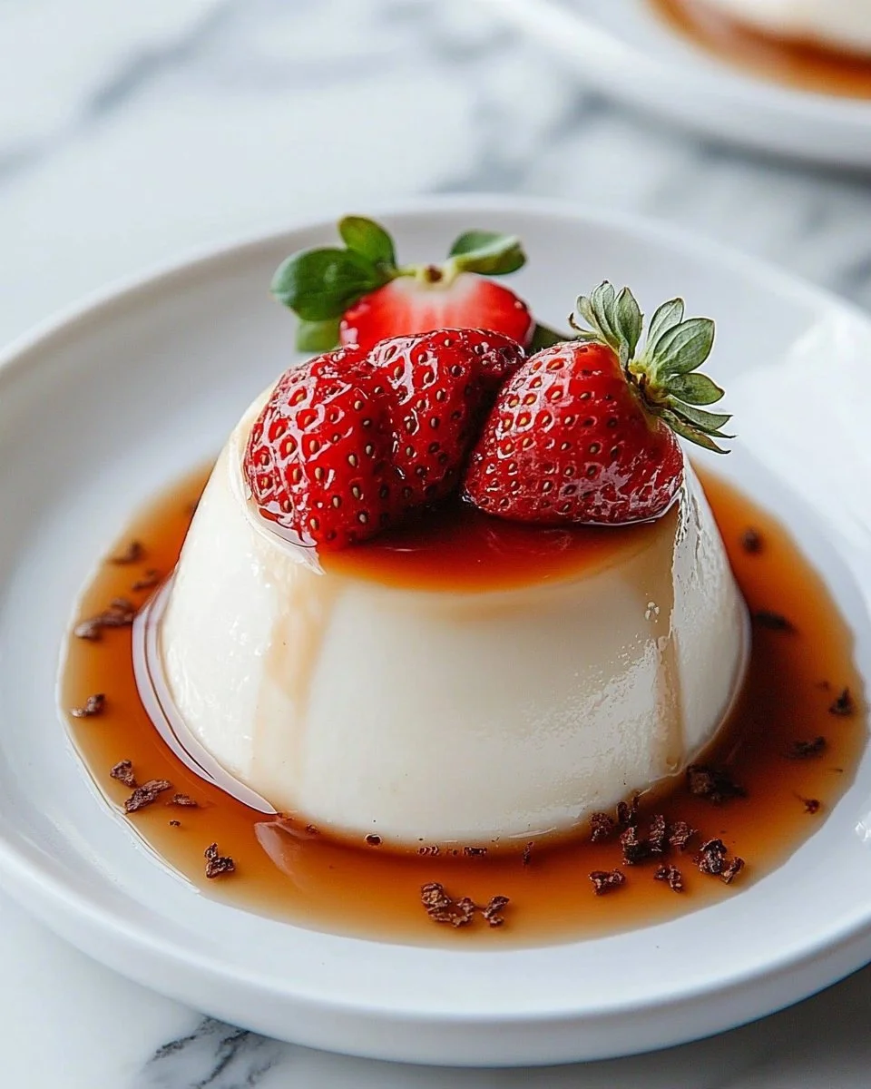 Delicious homemade panna cotta served in elegant dessert cups