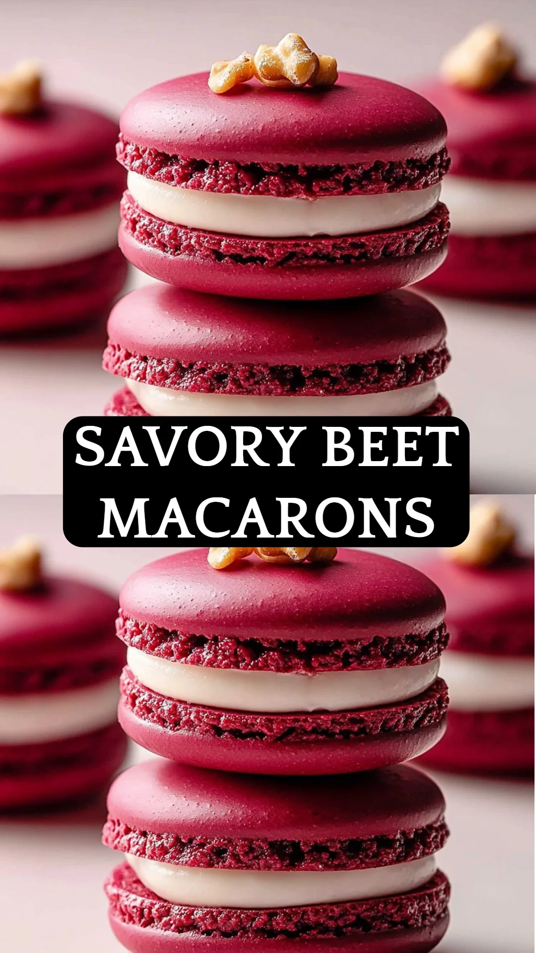 Savory Beet Macarons