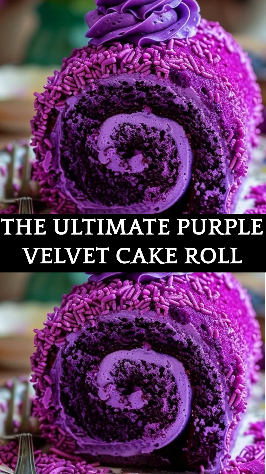 The Ultimate Purple Velvet Cake Roll