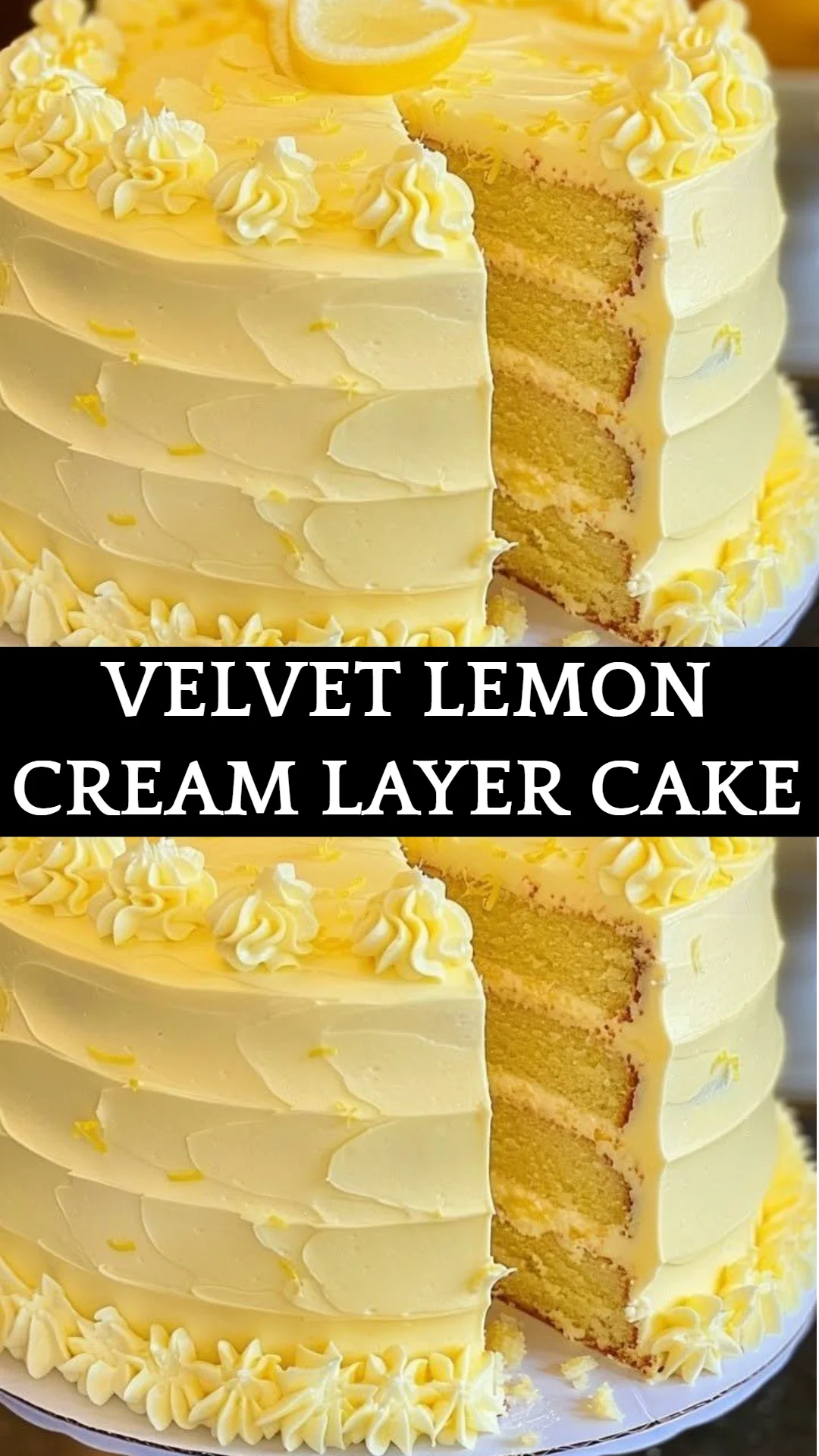 Velvet Lemon Cream Layer Cake